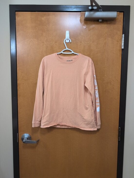Carhartt Other - Carhartt Shirt Youth L Loose Fit Salmon Long Sleeve Tee Solid Crew Neck Workwear